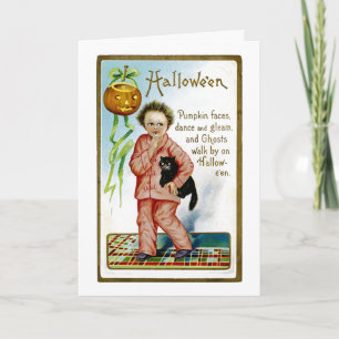 Hallowe'en Pumpkin Faces Card