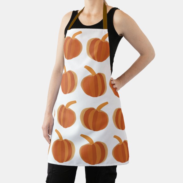 Halloween Pumpkin Fall Autumn Halloween  Apron (Insitu)