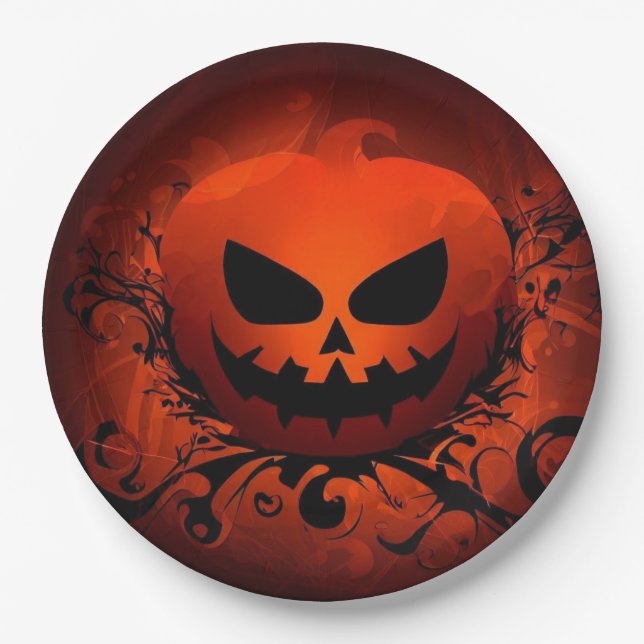 Halloween/Pumpkin/fall/autumn Paper Plates (Front)