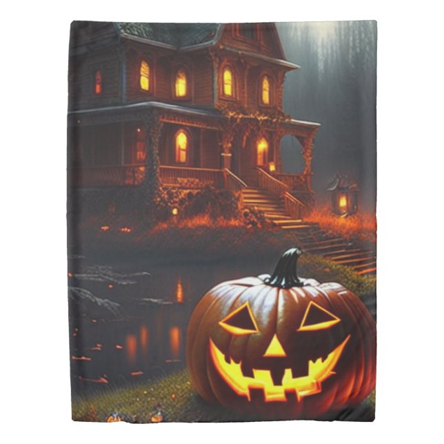Halloween/Pumpkin/Fall Duvet Cover (Front)