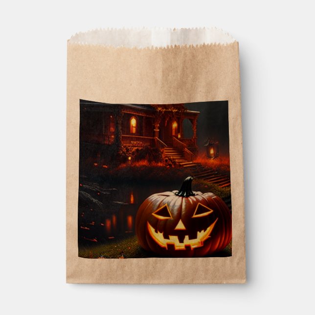 Halloween/Pumpkin/Fall Favor Bag (Front)