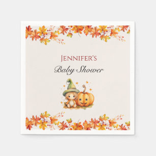 Halloween Pumpkin Fall Thanksgiving Baby Shower Napkins