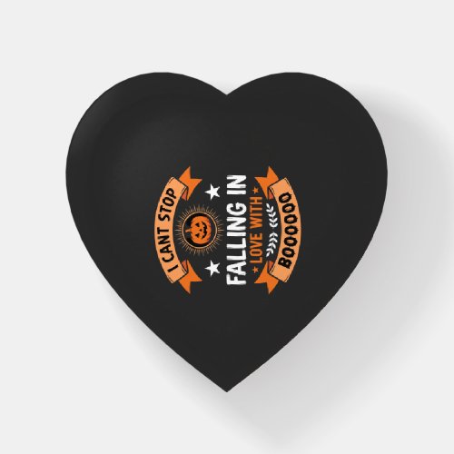 Halloween Pumpkin Falling In Love Paperweight