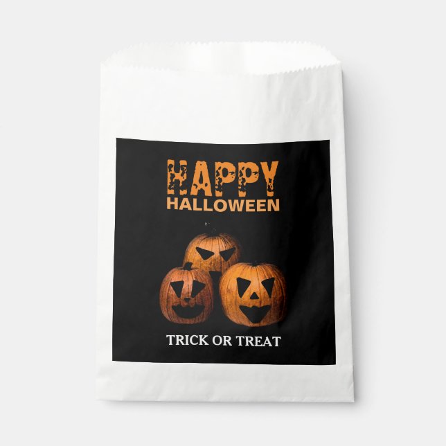 Halloween Pumpkin Favor Bags (Front)
