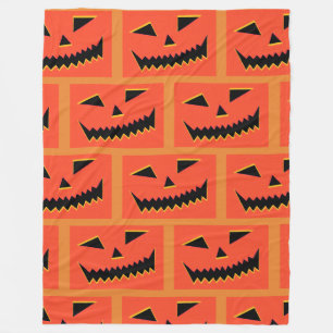 Halloween Pumpkin Fleece Blanket