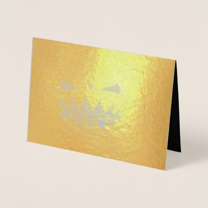 Halloween Pumpkin Foil Card