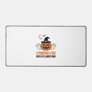 Halloween Pumpkin Funny Ghost Vintage Quote_1 Desk Mat