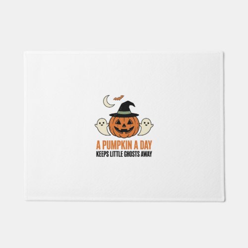 Halloween Pumpkin Funny Ghost Vintage Quote_1 Doormat