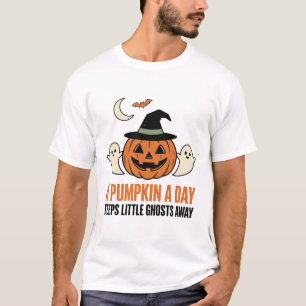 Halloween Pumpkin Funny Ghost Vintage Quote_1 T-Shirt