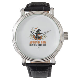 Halloween Pumpkin Funny Ghost Vintage Quote_1 Watch