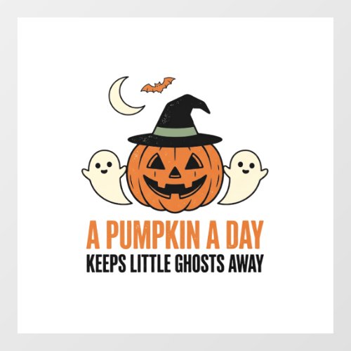 Halloween Pumpkin Funny Ghost Vintage Quote_1 Window Cling