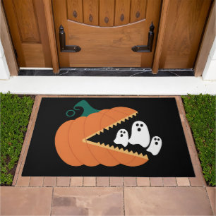 Halloween Pumpkin Funny Ghosts Boys Kids Doormat