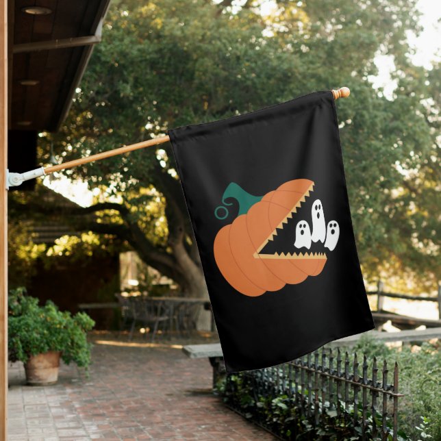 Halloween Pumpkin Funny Ghosts Boys Kids  House Flag (In SItu)