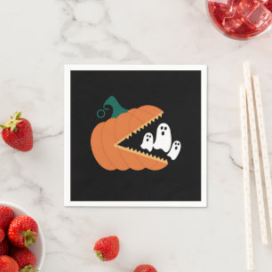 Halloween Pumpkin Funny Ghosts Boys Kids Napkins