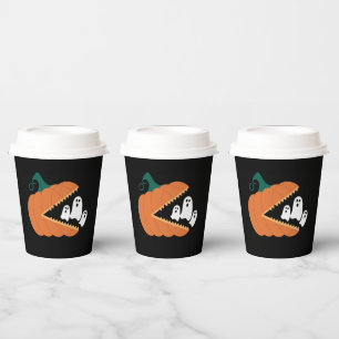 Halloween Pumpkin Funny Ghosts Boys Kids  Paper Cups