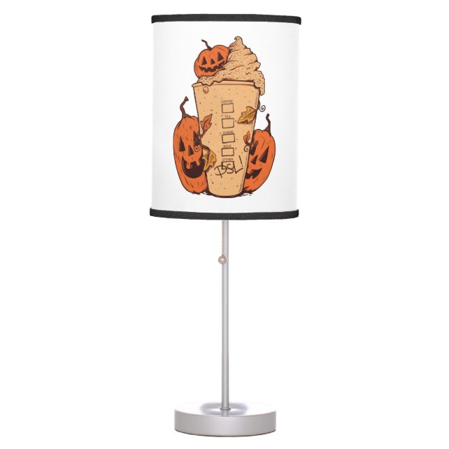 Halloween Pumpkin Funny Halloween Pumpkin Table Lamp (Front)