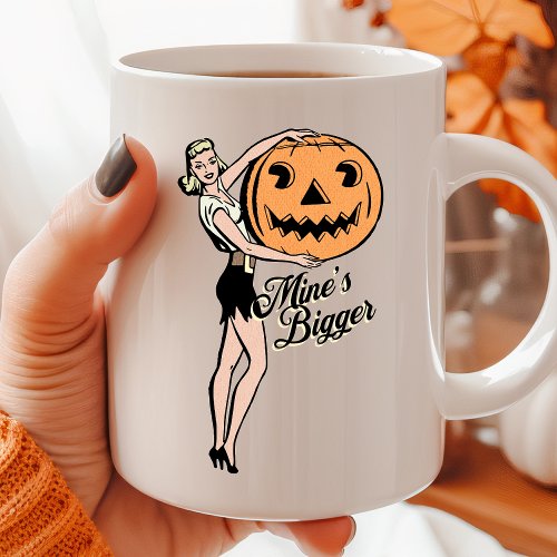 Halloween Pumpkin Funny Retro Orange Mines Bigger Coffee Mug