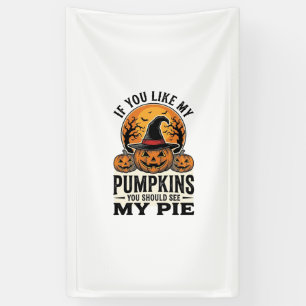 Halloween Pumpkin Funny Vintage Pie Quote_1 Banner