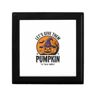 Halloween Pumpkin Funny Witch Hat Spooky Retro_1 Gift Box