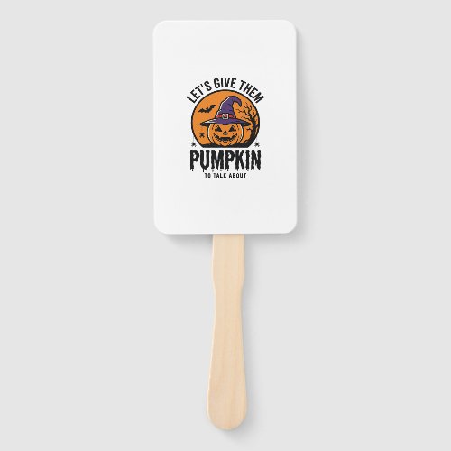Halloween Pumpkin Funny Witch Hat Spooky Retro_1 Hand Fan