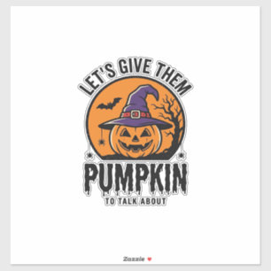 Halloween Pumpkin Funny Witch Hat Spooky Retro_1 Sticker