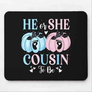 Halloween Pumpkin Gender Reveal He Or She Cousin T Mouse Pad