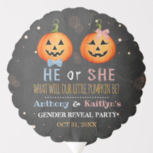 Halloween Pumpkin Gender Reveal Party Balloon