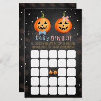 Halloween Pumpkin Gender Reveal Party Bingo