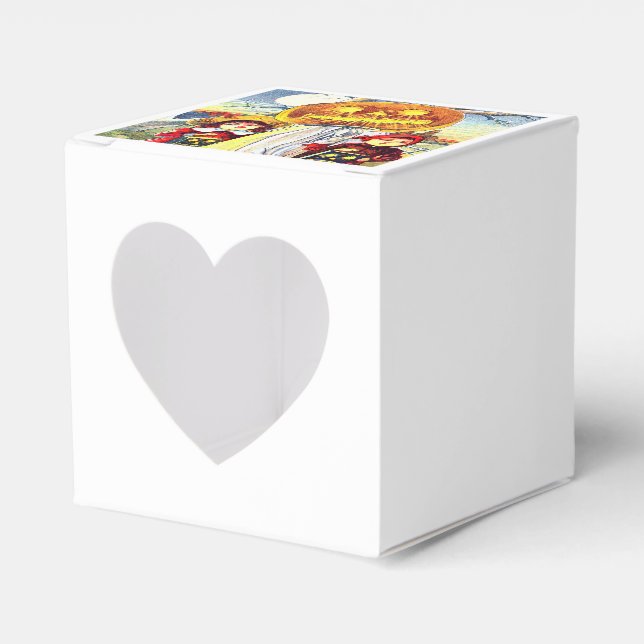 Halloween Pumpkin Ghost Favor Boxes (Front Side)