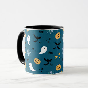 Halloween Pumpkin Ghost Mug