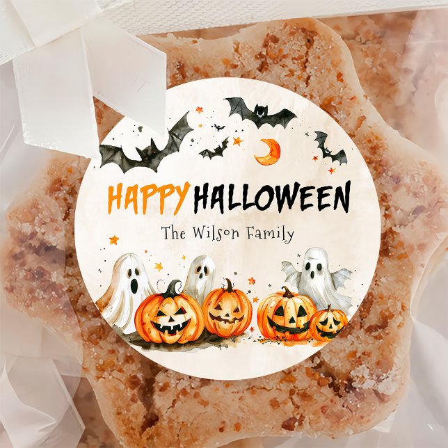 Halloween Pumpkin Ghost Party Sticker (Creator Uploaded)