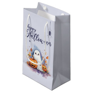 Halloween Pumpkin Ghost Small Trick or Treat Bag