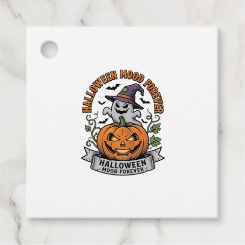 Halloween Pumpkin Ghost Vintage Engraving Shirt_1 Favor Tags