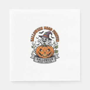Halloween Pumpkin Ghost Vintage Engraving Shirt_1 Napkins