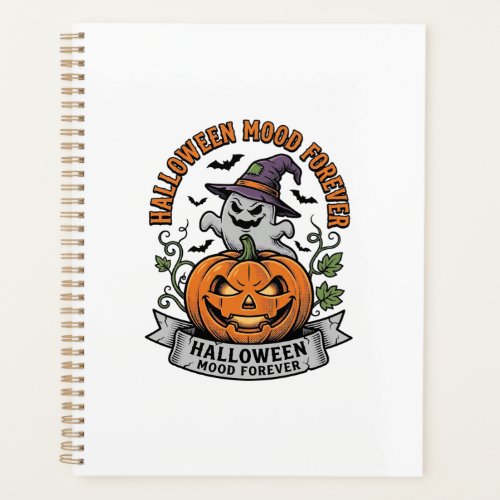 Halloween Pumpkin Ghost Vintage Engraving Shirt_1 Planner