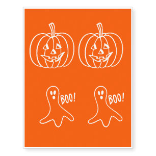 Halloween Pumpkin Ghosts 4Sadie Temporary Tattoos