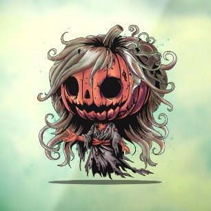 Halloween Pumpkin Ghoul Window Cling