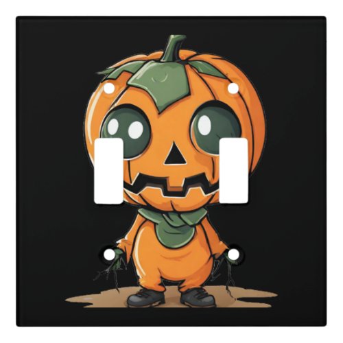 Halloween Pumpkin Girl Light Switch Cover