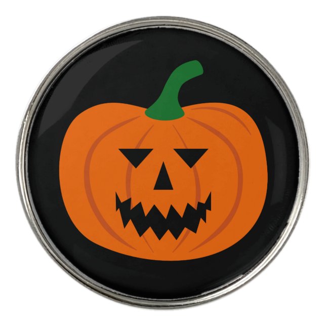 Halloween Pumpkin Golf Ball Marker (Front)