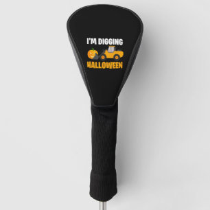 Halloween pumpkin golf head cover