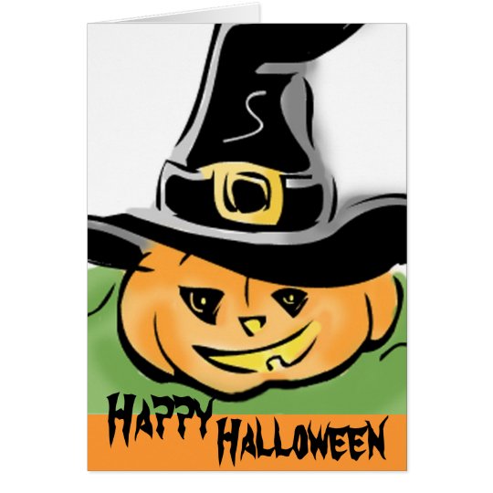 Halloween Pumpkin Greetings Card