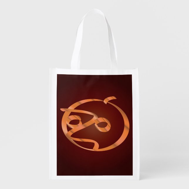 Halloween pumpkin grocery bag (Front)