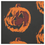 Halloween Pumpkin - grunge style + your ideas Fabric
