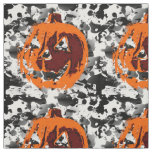 Halloween Pumpkin - grunge style + your ideas Fabric