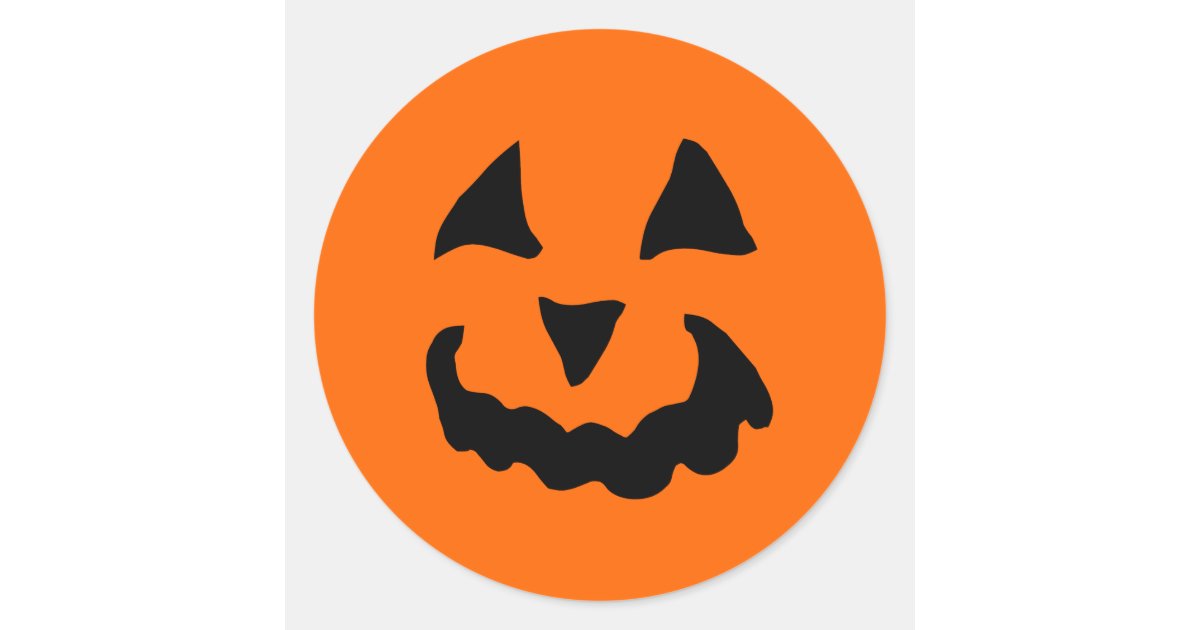 Halloween Pumpkin Halloween Classic Round Sticker | Zazzle