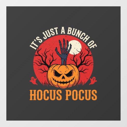 Halloween Pumpkin Hand Retro Horror Graphic Window Cling