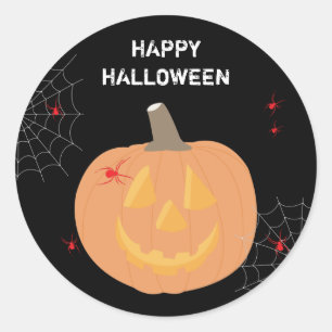 Halloween Pumpkin Happy Halloween Classic Round Sticker