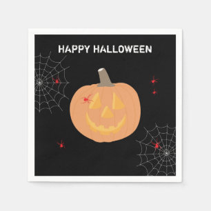 Halloween Pumpkin Happy Halloween Party Napkins
