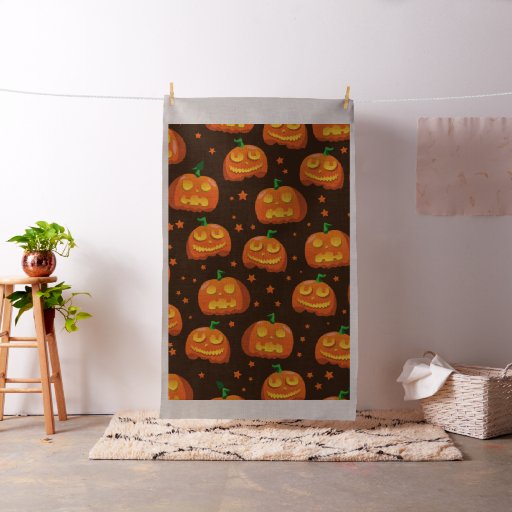 Halloween Pumpkin head pattern. Fabric