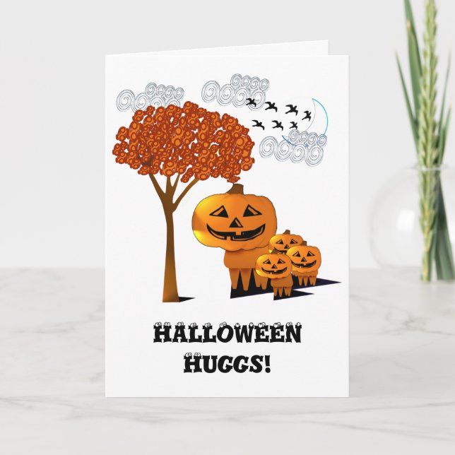 HALLOWEEN PUMPKIN HEADS Card (Front)